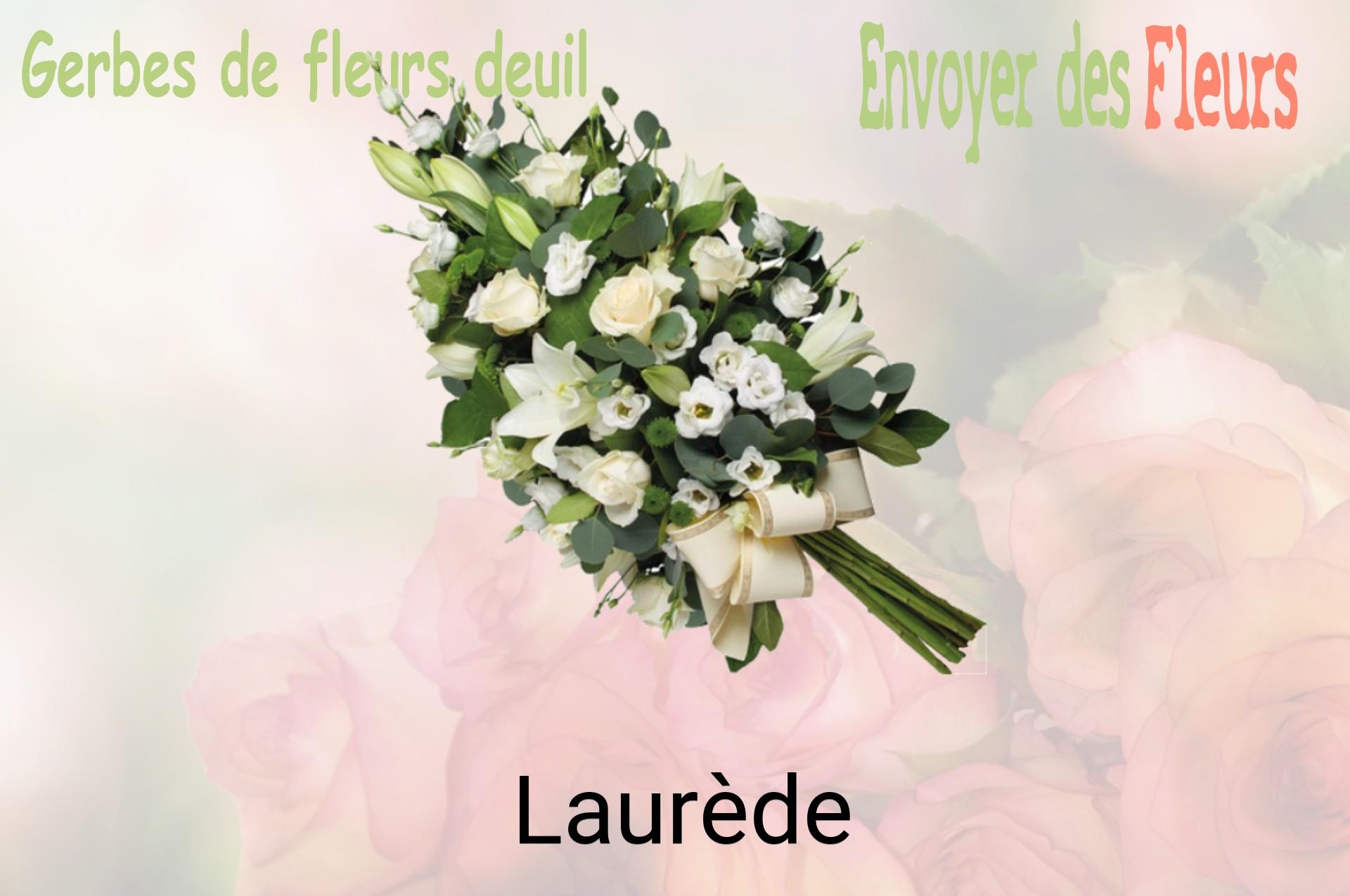 Gerbe de fleurs de deuil livrée à Laurède